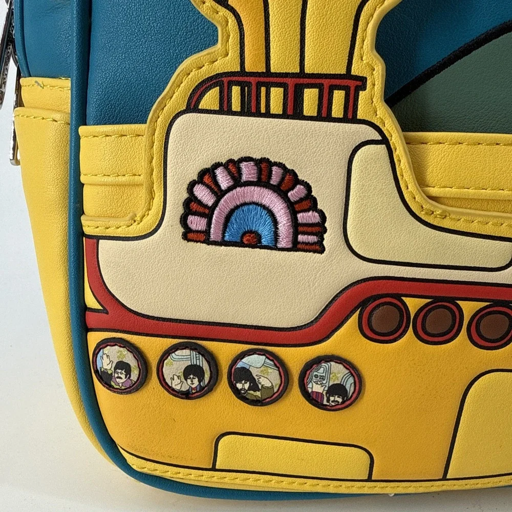 Loungefly x The Beatles Yellow Submarine Mini Backpack All you Need is Love